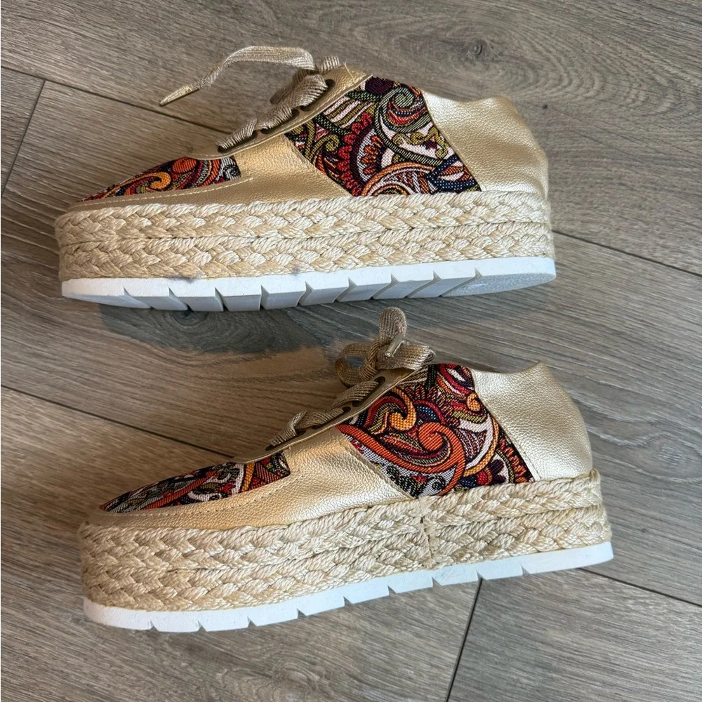 Jute Grass Platform Casual Sneakers